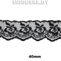 968 Вышивка на органзе 40мм Ц:2 Чёрный 