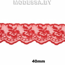 968 Вышивка на органзе 40мм Ц:4 Красный 