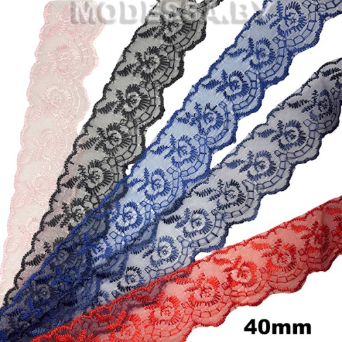 968 Вышивка на органзе 40мм 