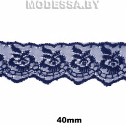 968 Вышивка на органзе 40мм Ц:8 Синий