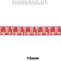 1746 Панама лента 15мм Ц:01 Розовый