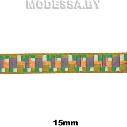 1746 Панама лента 15мм Ц:07 Горчичный