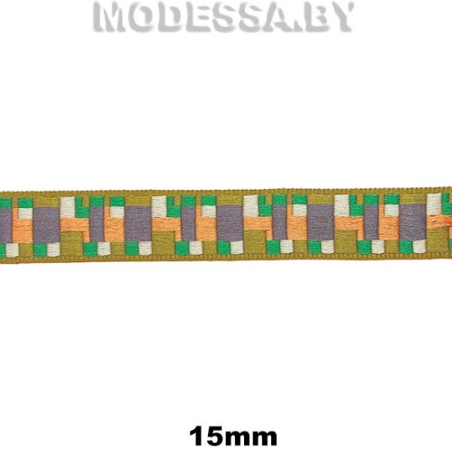 1746 Панама лента 15мм Ц:07 Горчичный