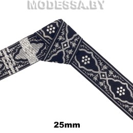 2310 Лента жаккард. 25мм Ц:Черный S