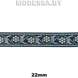 2510 Лента жаккард. 22мм Ц:Серый 