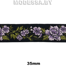 4010 Лента жаккард. 35мм Ц:Сирень