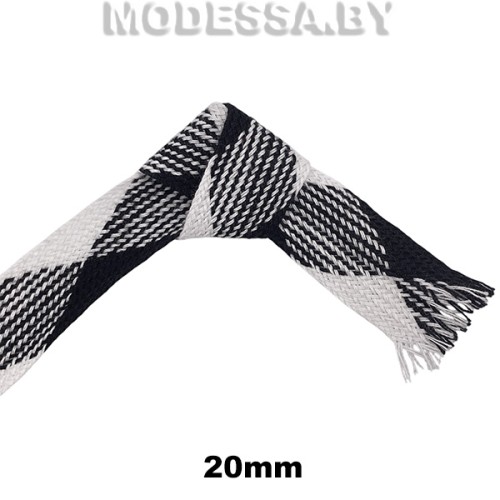 1326 CYY Тесьма отделочная 20мм Ц:Чёрно-белый