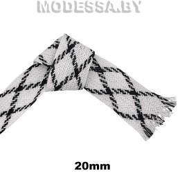 1331 CYY Тесьма отделочная 20мм Ц:Бело-чёрный