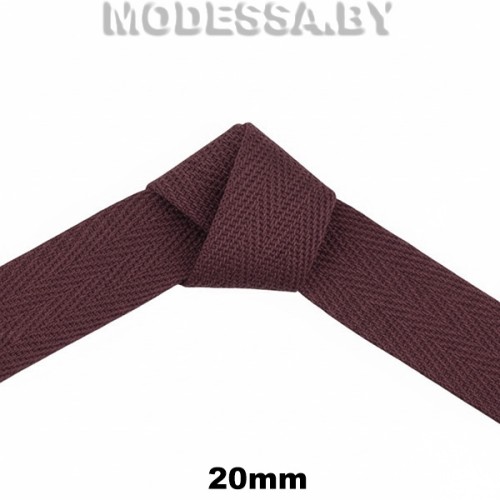 0907 CTZ Тесьма киперная 20мм Ц:Т175 Бордовый