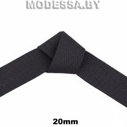 Лента киперная 20мм Ц:3 Т.Серый