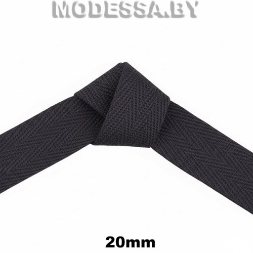 Лента киперная 20мм Ц:3 Т.Серый