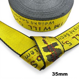 Лента "White OFF" 35мм Ц:2 Жёлтый