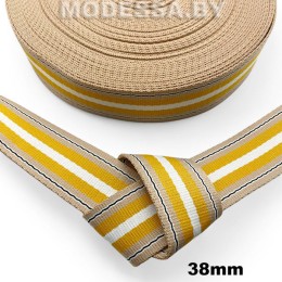 40866.07 Лента 38мм Ц:10 Бежево-оранж.