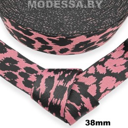 40866.124 Лента 38мм Ц:3 Розово-чёрный
