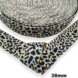 40866.124 Лента 38мм Ц:5 Бежево-чёрный