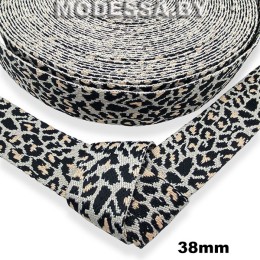 40866.124 Лента 38мм Ц:6 Бежево-чёрный