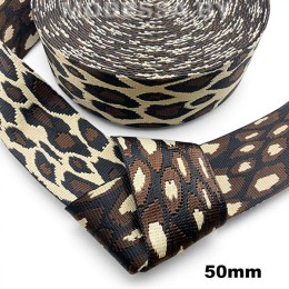 40866.125 Лента 50мм Ц:1 Бежево-коричневый