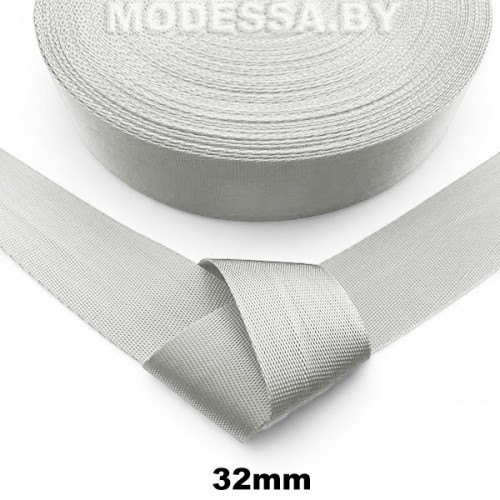 40866 С. 05 Лента 32мм Ц:Св.Серый