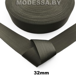40866 С. 05 Лента 32мм Ц:17 Серо-зелёный
