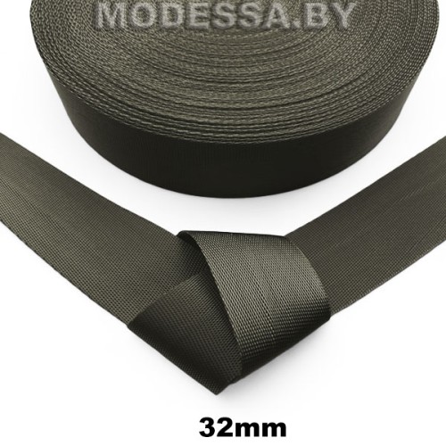 40866 С. 05 Лента 32мм Ц:17 Серо-зелёный