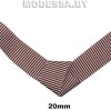1712 Тесьма репсовая 20мм Ц:Коричнево-белый