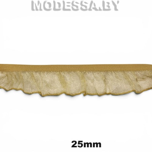 0157 CTZ Тесьма эласт. 25мм Ц:04 Горчичный