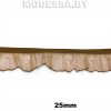 0157 CTZ Тесьма эласт. 25мм Ц:16 Коричневый