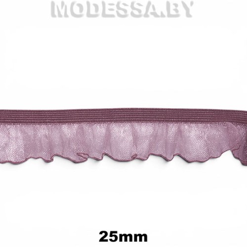 0157 CTZ Тесьма эласт. 25мм Ц:33 Слива