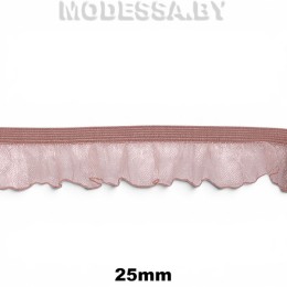 0157 CTZ Тесьма эласт. 25мм Ц:36 Розовый