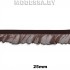 0157 CTZ Тесьма эласт. 25мм Ц:57 Коричневый