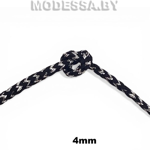 0016 Тесьма отделочная 4мм Ц:Черный S