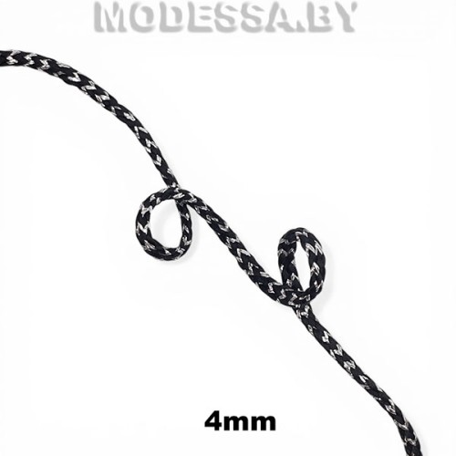 0016 Тесьма отделочная 4мм Ц:Черный S