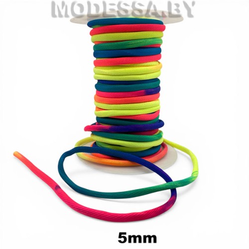 Шнур декоративный 5мм Ц:Радуга 