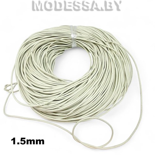 40954.15 Шнур кожаный 1.5мм Ц:6 Св.Бежевый