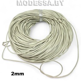 40954.2 Шнур кожаный 2мм Ц:1 Св.Бежевый