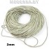 40954.2 Шнур кожаный 2мм Ц:1 Св.Бежевый
