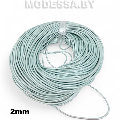 40954.2 Шнур кожаный 2мм Ц:3 Мятный