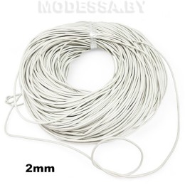 40954.2 Шнур кожаный 2мм Ц:4 Белый