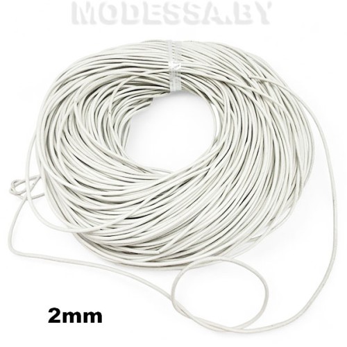 40954.2 Шнур кожаный 2мм Ц:4 Белый
