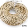 40954.31 Шнур кожаный 3мм Ц:Золотой
