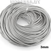 40954.31 Шнур кожаный 3мм Ц:Серебристый