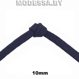 Шнур вязаный х/б 10мм Ц:Т.Синий 