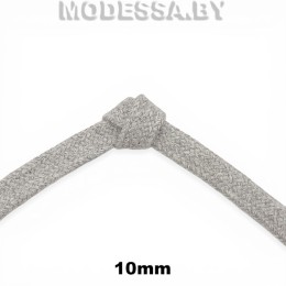 Шнур вязаный х/б 10мм Ц:Серый