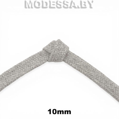 Шнур вязаный х/б 10мм Ц:Серый