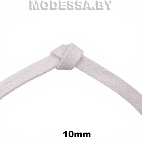 Шнур вязаный х/б 10мм Ц:Белый