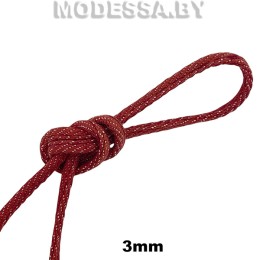 110 MF Шнур текстильный 3мм Ц:Бордовый 