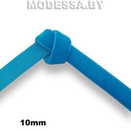 0175 Лента велюровая 10мм Ц:373 Бирюзовый
