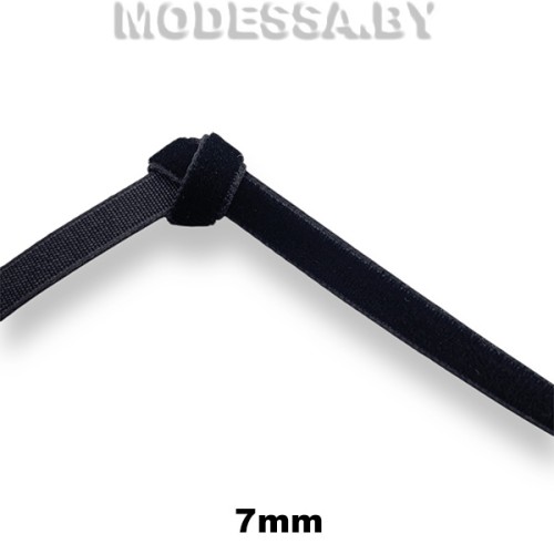 033А.14 Лента бархатная 7мм Ц:Чёрный 