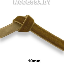033А.16 Лента бархатная 10мм Ц:20 Горчичный