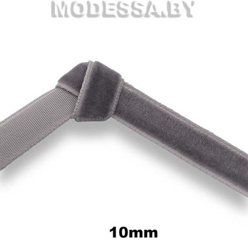 033А.16 Лента бархатная 10мм Ц:34 Серый